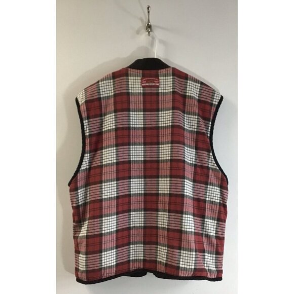 Vtg 90's XL Marlboro Country Store Quilted Vest Reversible  Flannel ❤️ - Picture 5 of 5